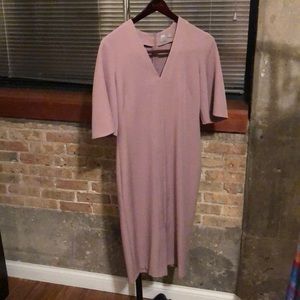 Violet Dress w Sleeves & Matching Belt